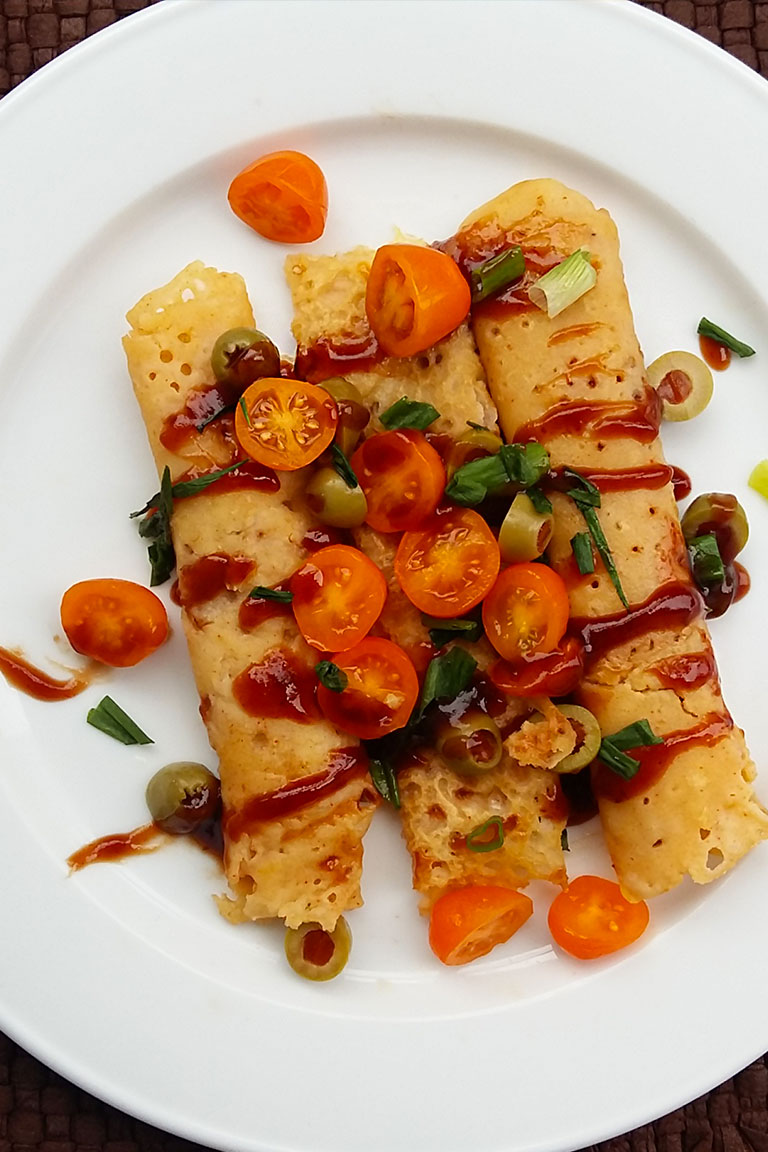 Gluten free vegan crepes.