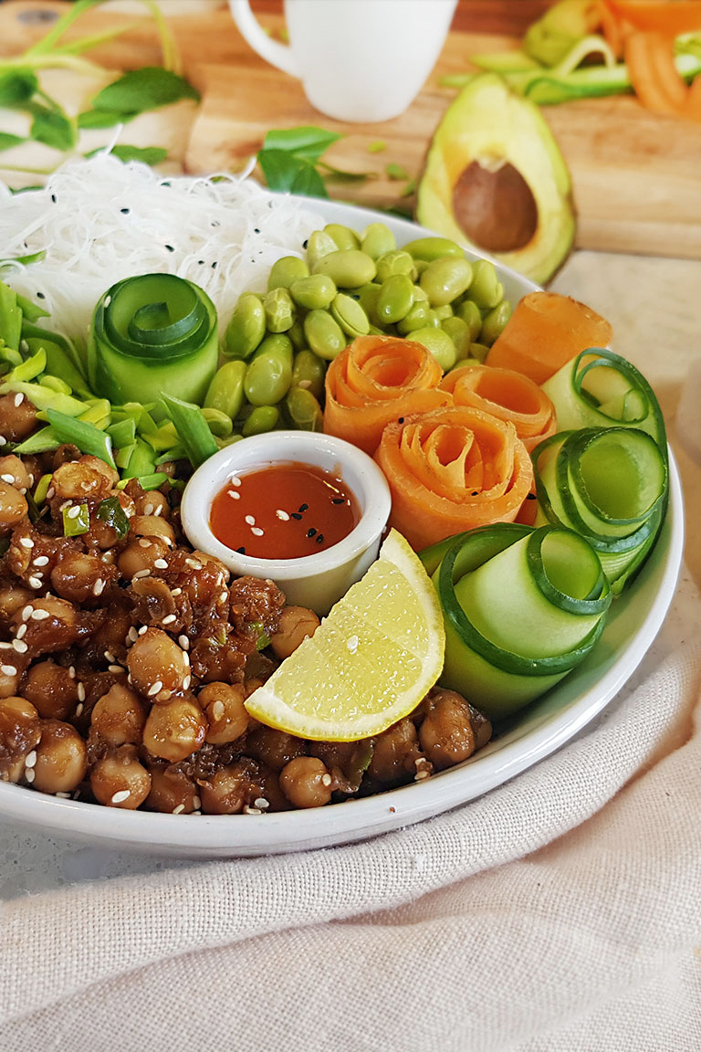 EASY VEGAN POKE BOWL WITH CHICKPEAS GET SET VEGAN