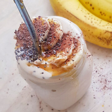 Banana Peanut Butter Smoothie jar