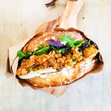 Buffalo chickpea sandwich