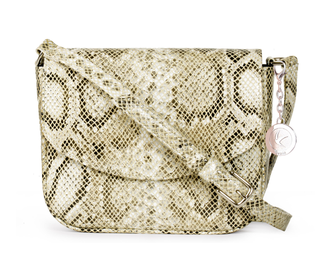 snake skin style vegan leather bag