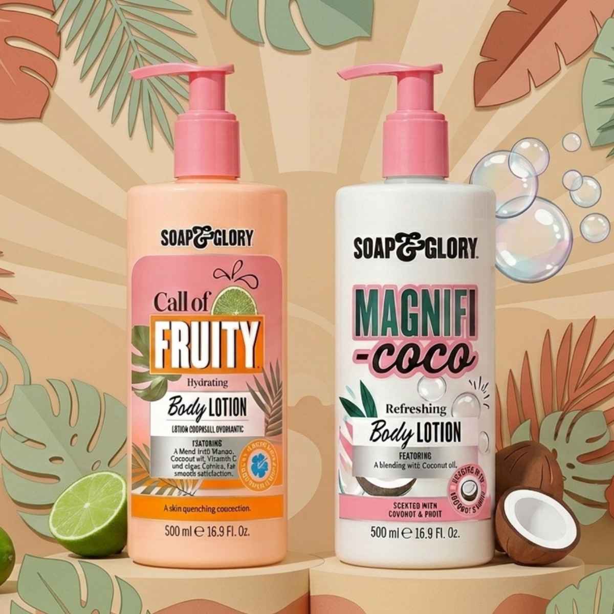 Soap and Glory Vegan body lotions.
