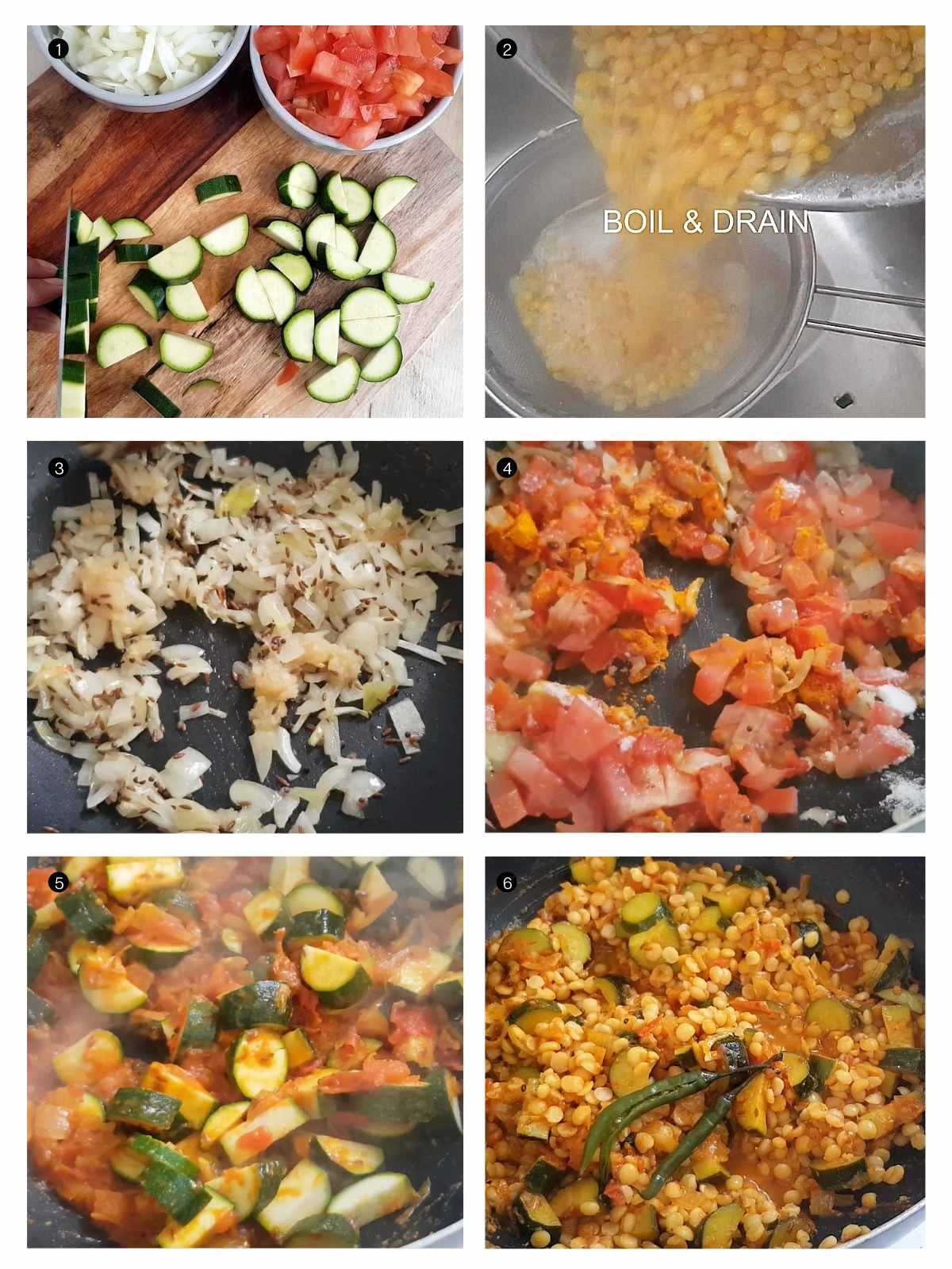 Step by Step process shot of How to make yellow split peas