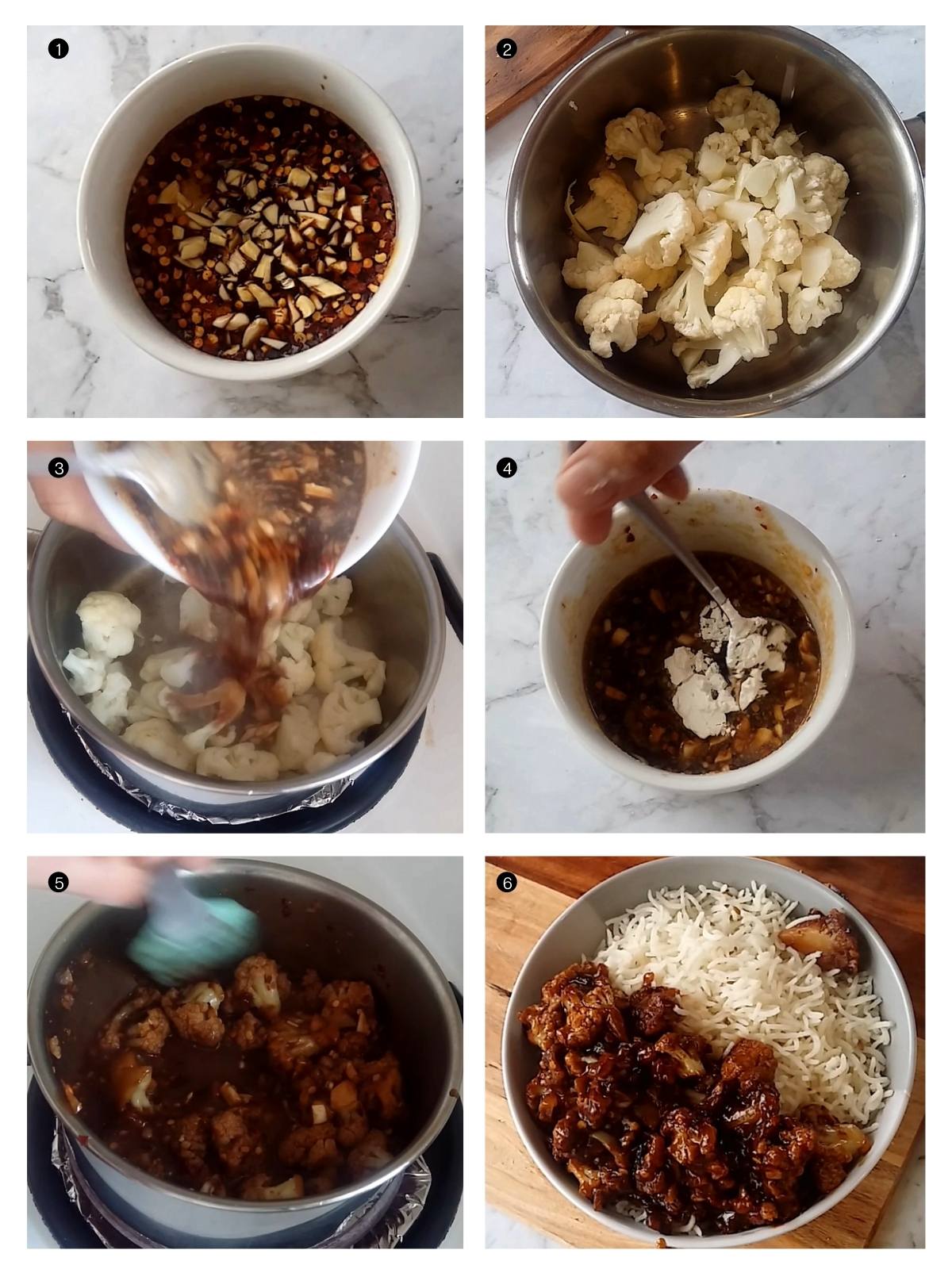 How to Make Vegan Sweet and Sour Cauliflower step by step procedure.