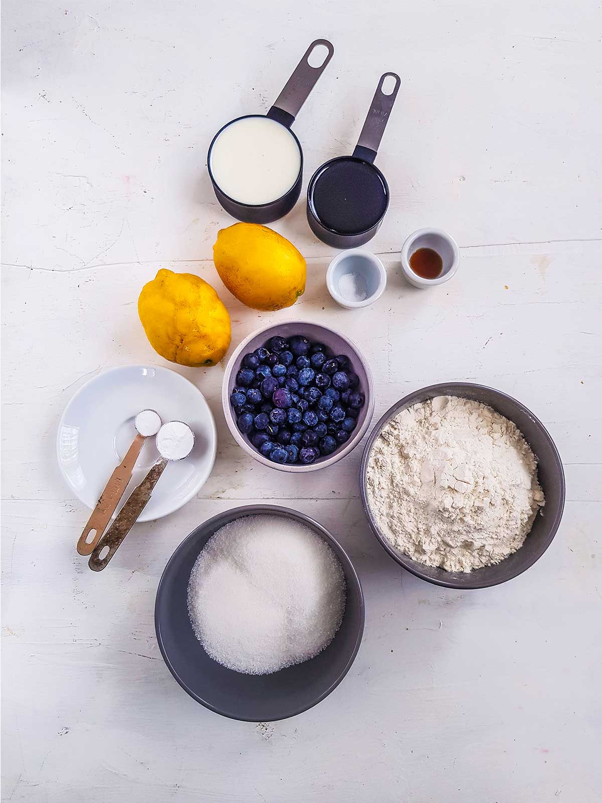 Vegan Blueberry lemon muffins Ingredients