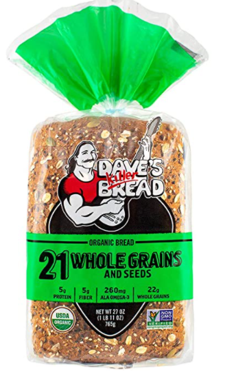 Dave’s Killer 21 Whole Grains and Seeds vegan bread