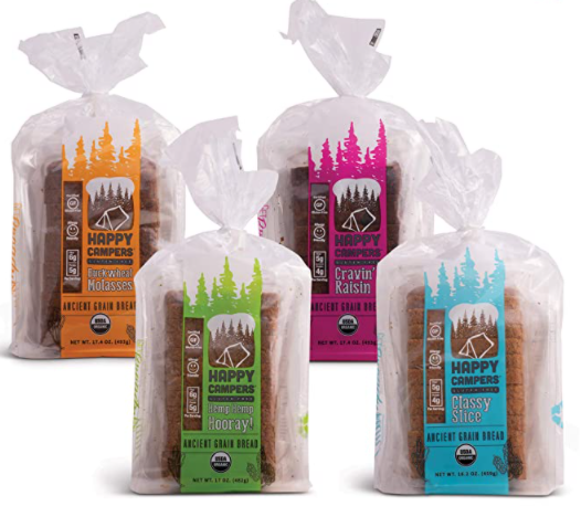 Happy Campers Gluten Free vegan  Bread 4 pack