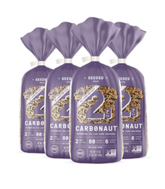 Carbonaut Low Carb Seeded Bread pack of four