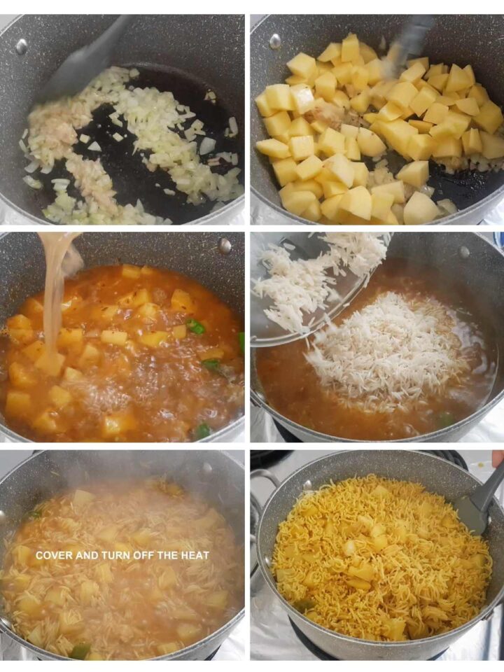 how to make potato and rice process shots
