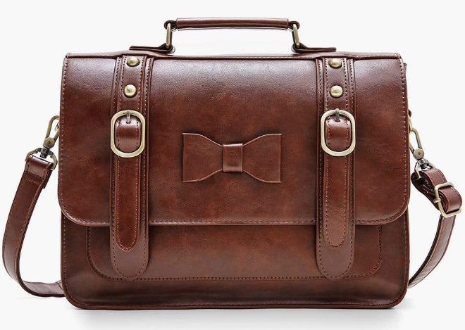 brown color vegan leather bag for women 