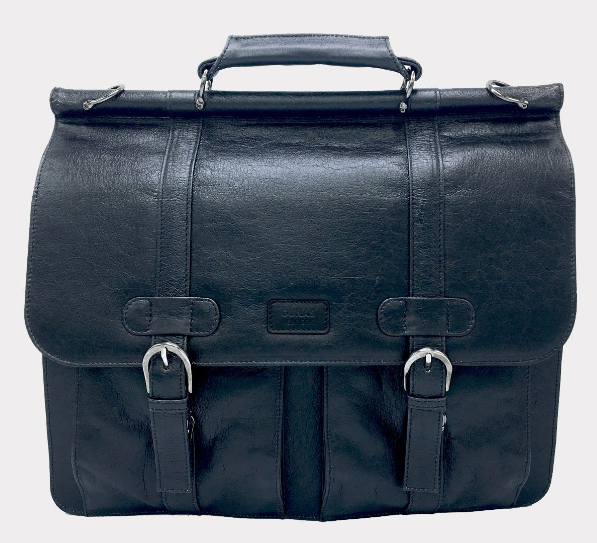 vegan leather black color bag with top handles