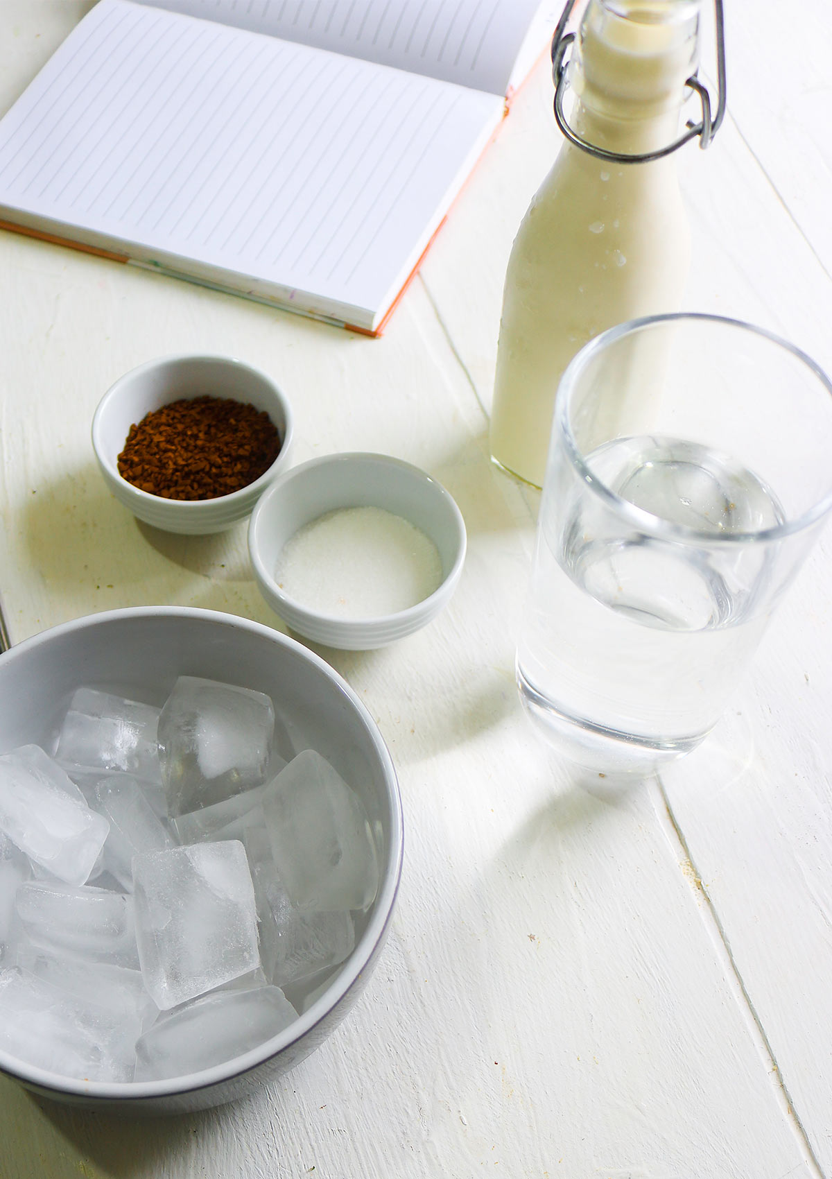 ingredients to make oat milk iced coffee