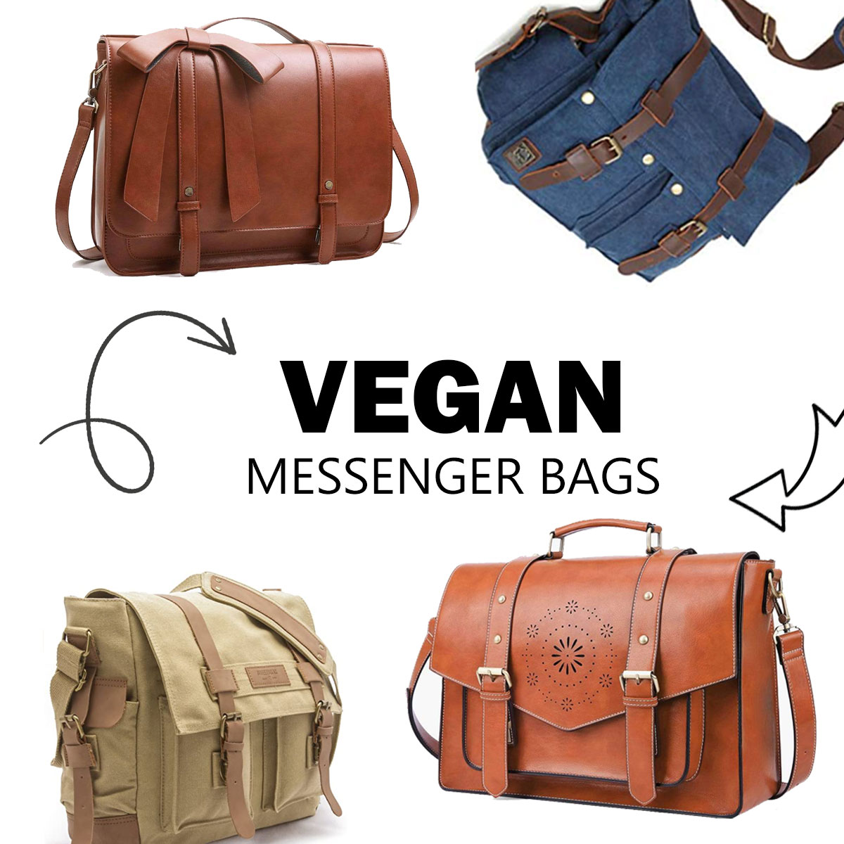 Messenger bag vegan discount