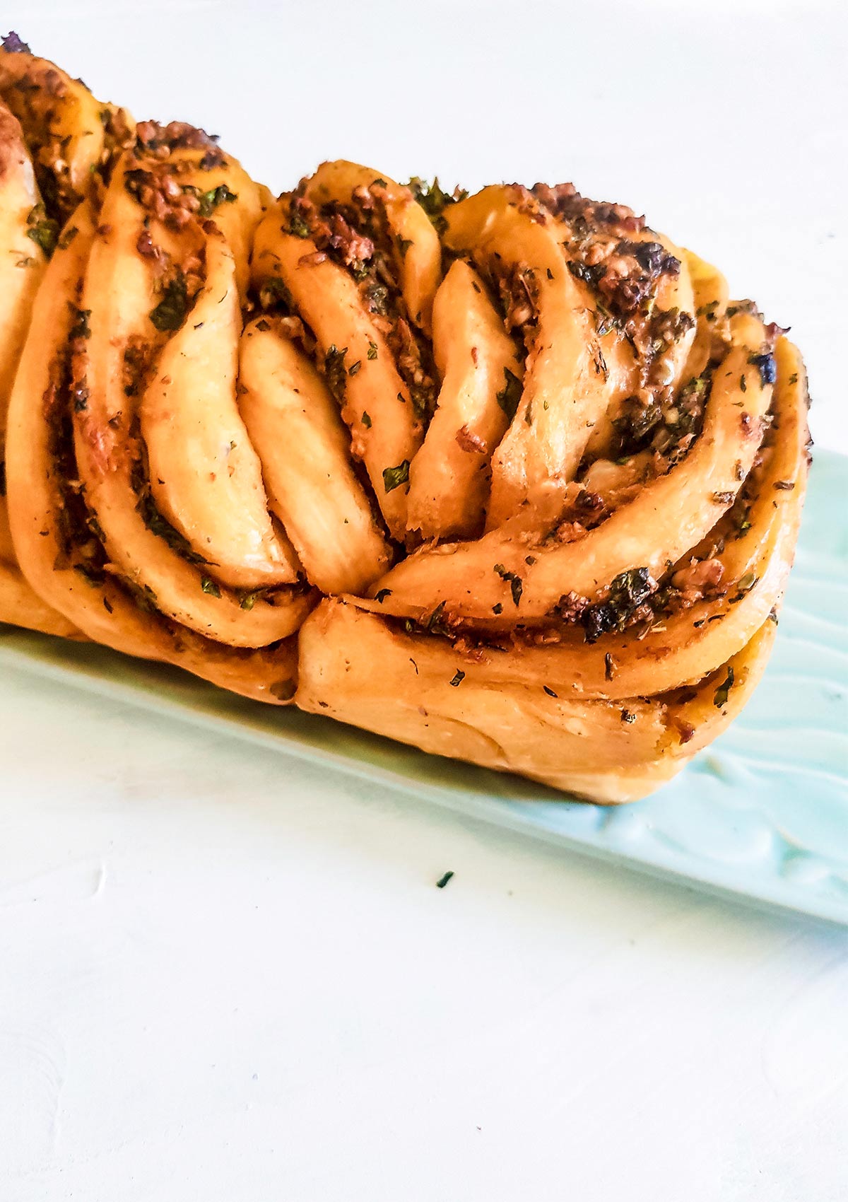 vegan savory babka  side view