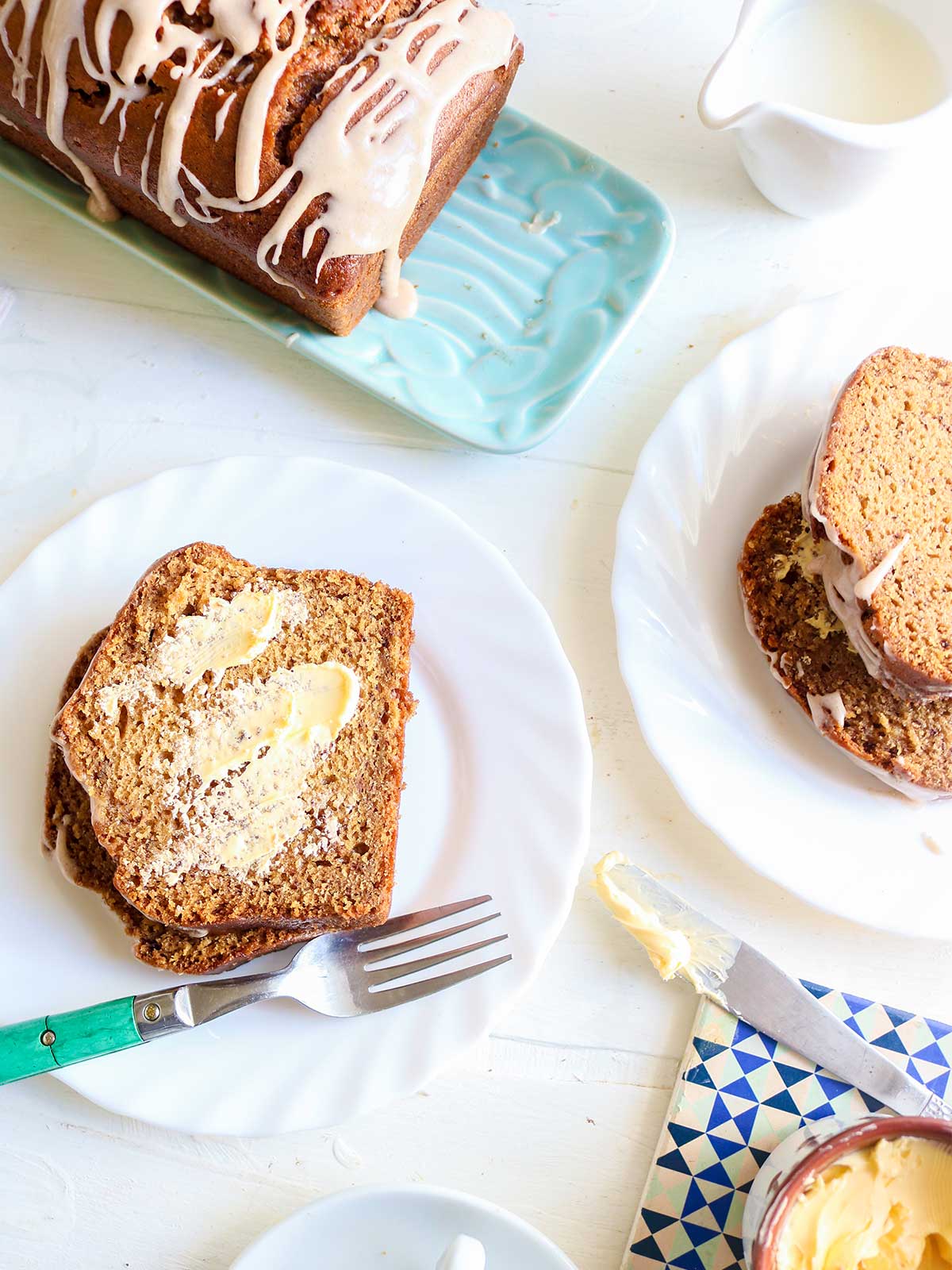 pumpkin banana bread slices