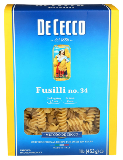 De Cecco pasta box