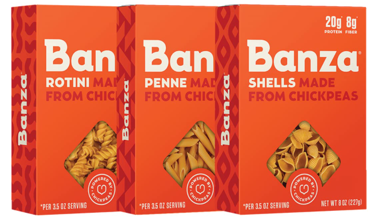 Banza pasta boxes 