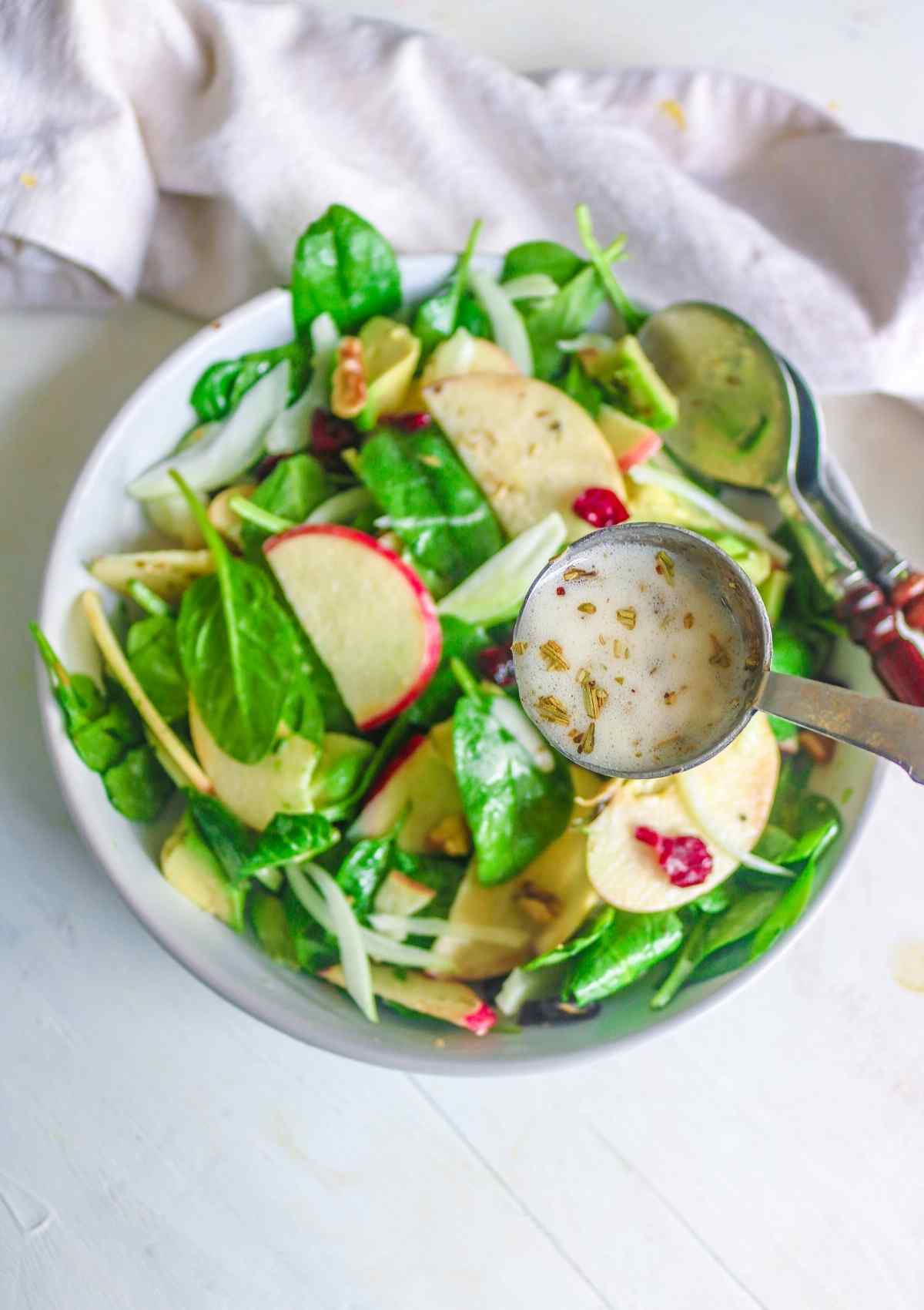 dressing for vegan spinach salad