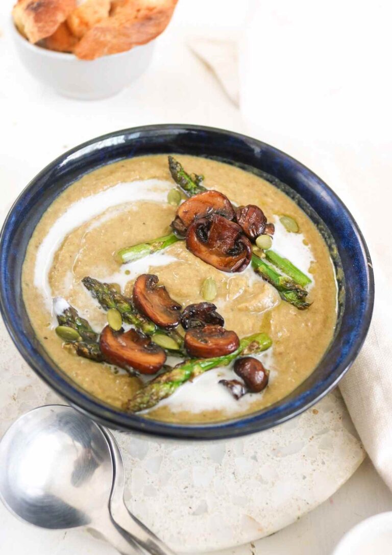 Asparagus Mushroom Soup Get Set Vegan