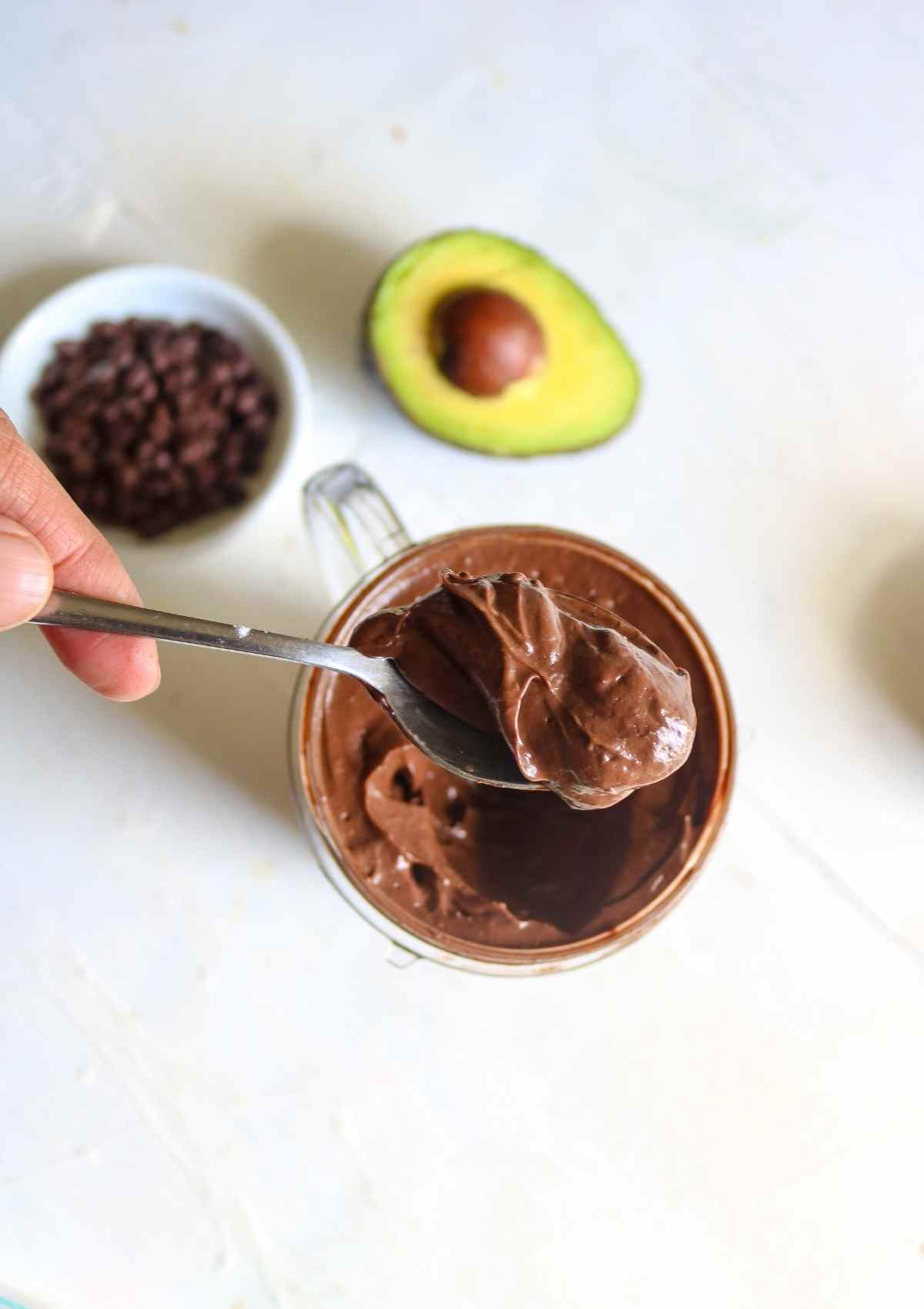 avocado mousse in a blender.