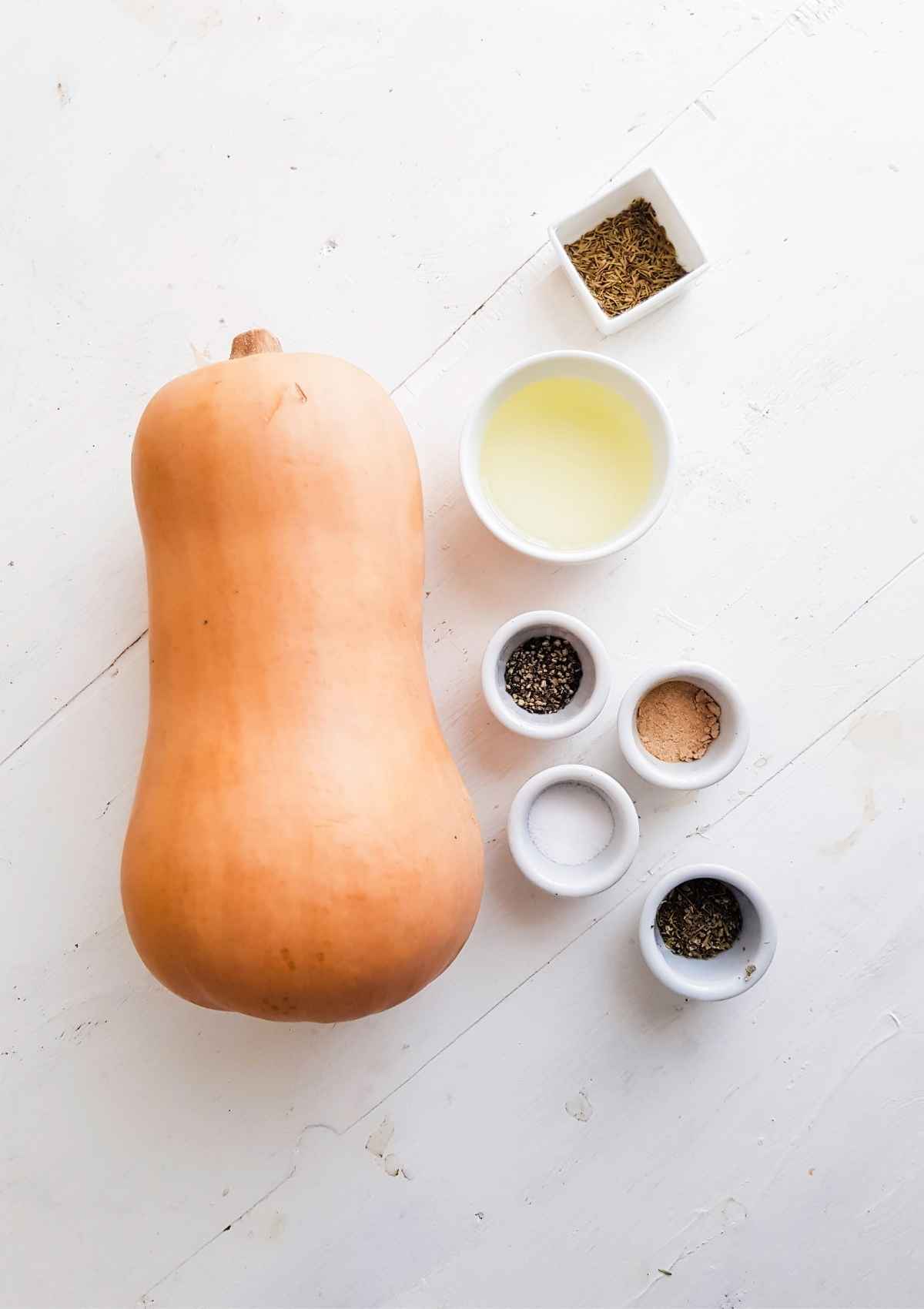 ingredients to make butternut squash in airfryer. 