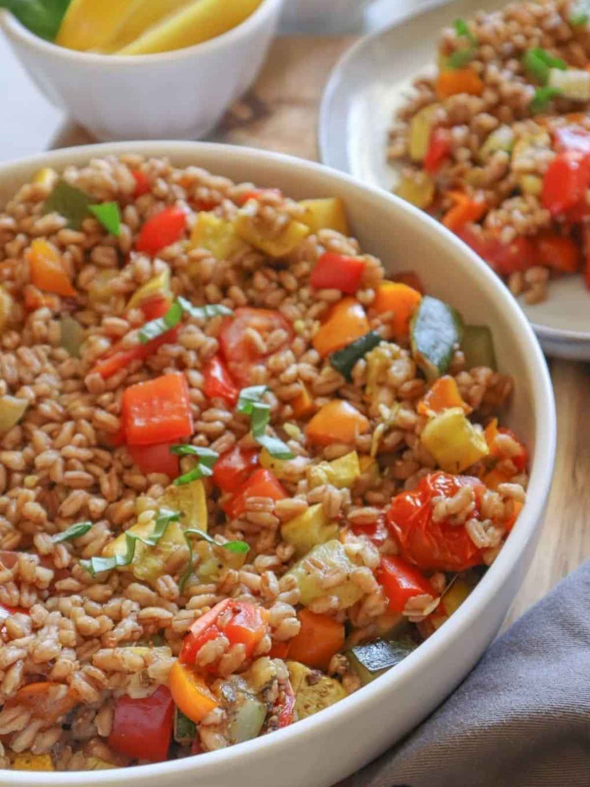grain bowl with roasted veggies