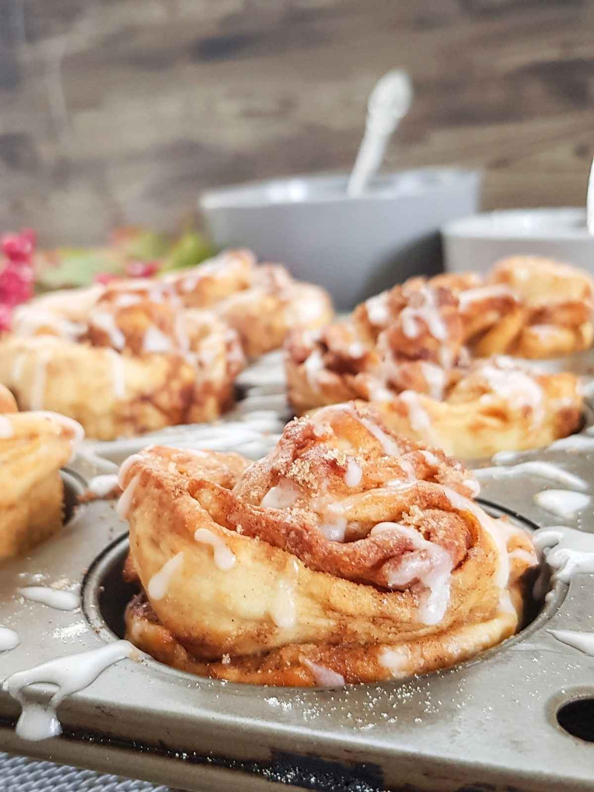  muffins placed in muffin tin.