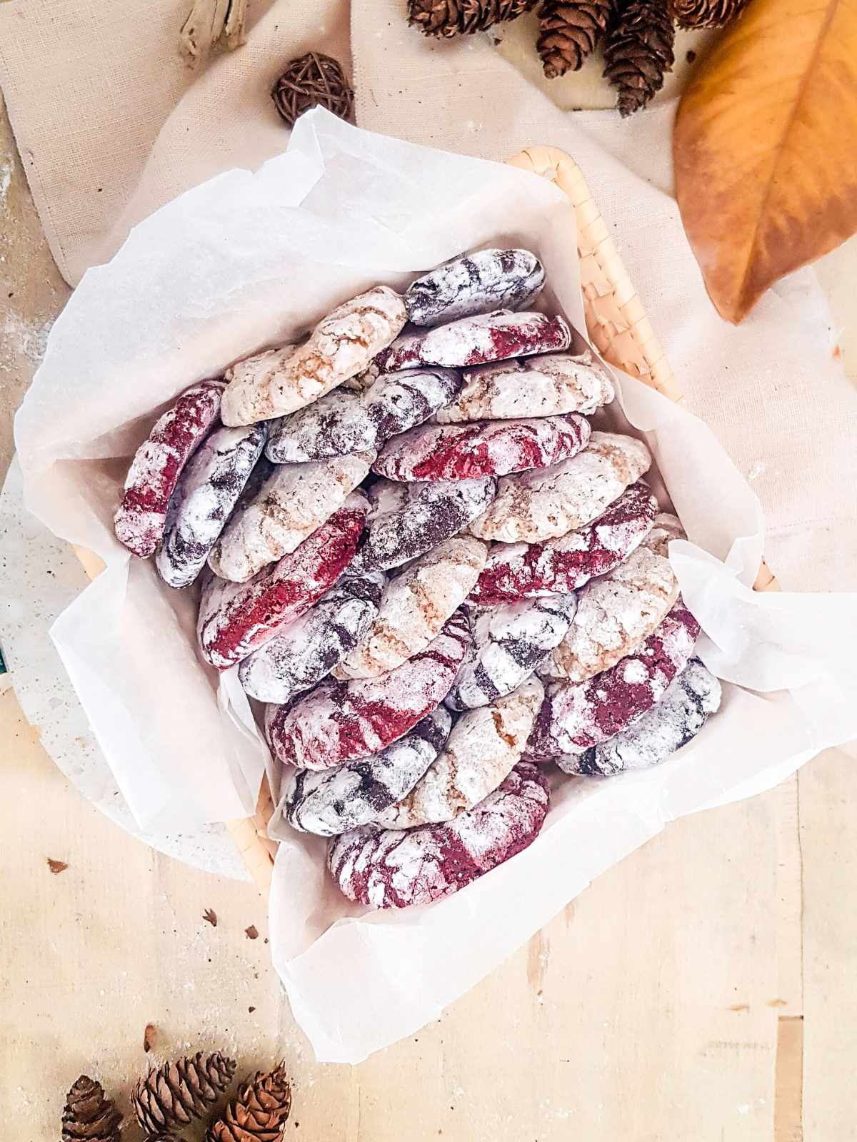 soft almond cookies platter.