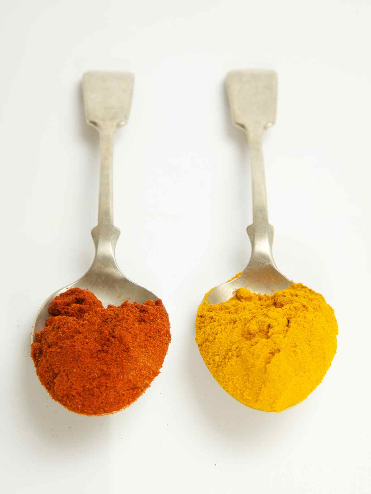 Spoon full of paprika powder and turmeric.