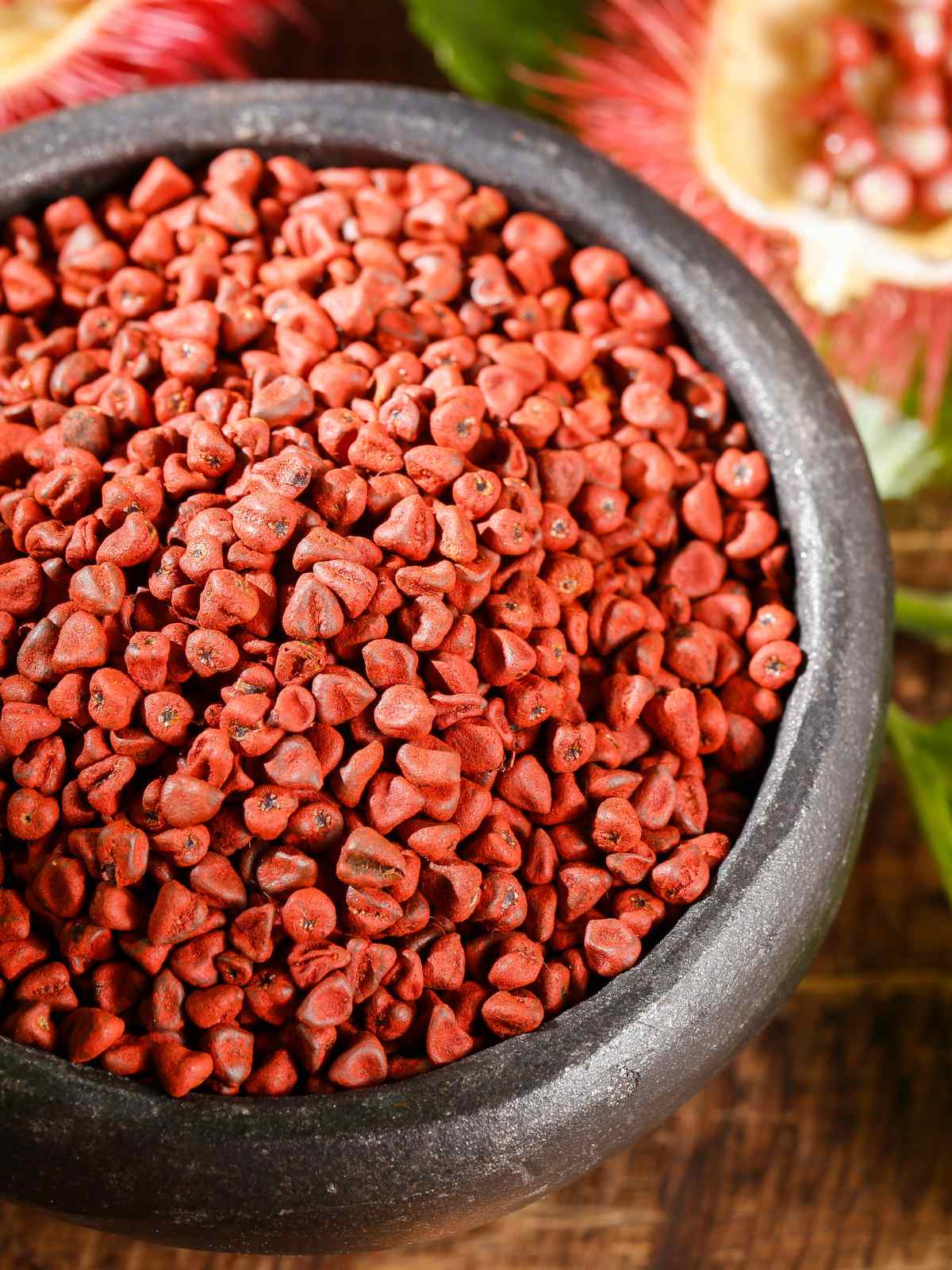 Annatto Seeds in a bowl.