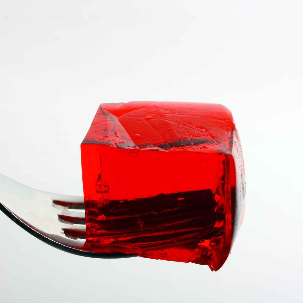 fruit Jelly on a fork.