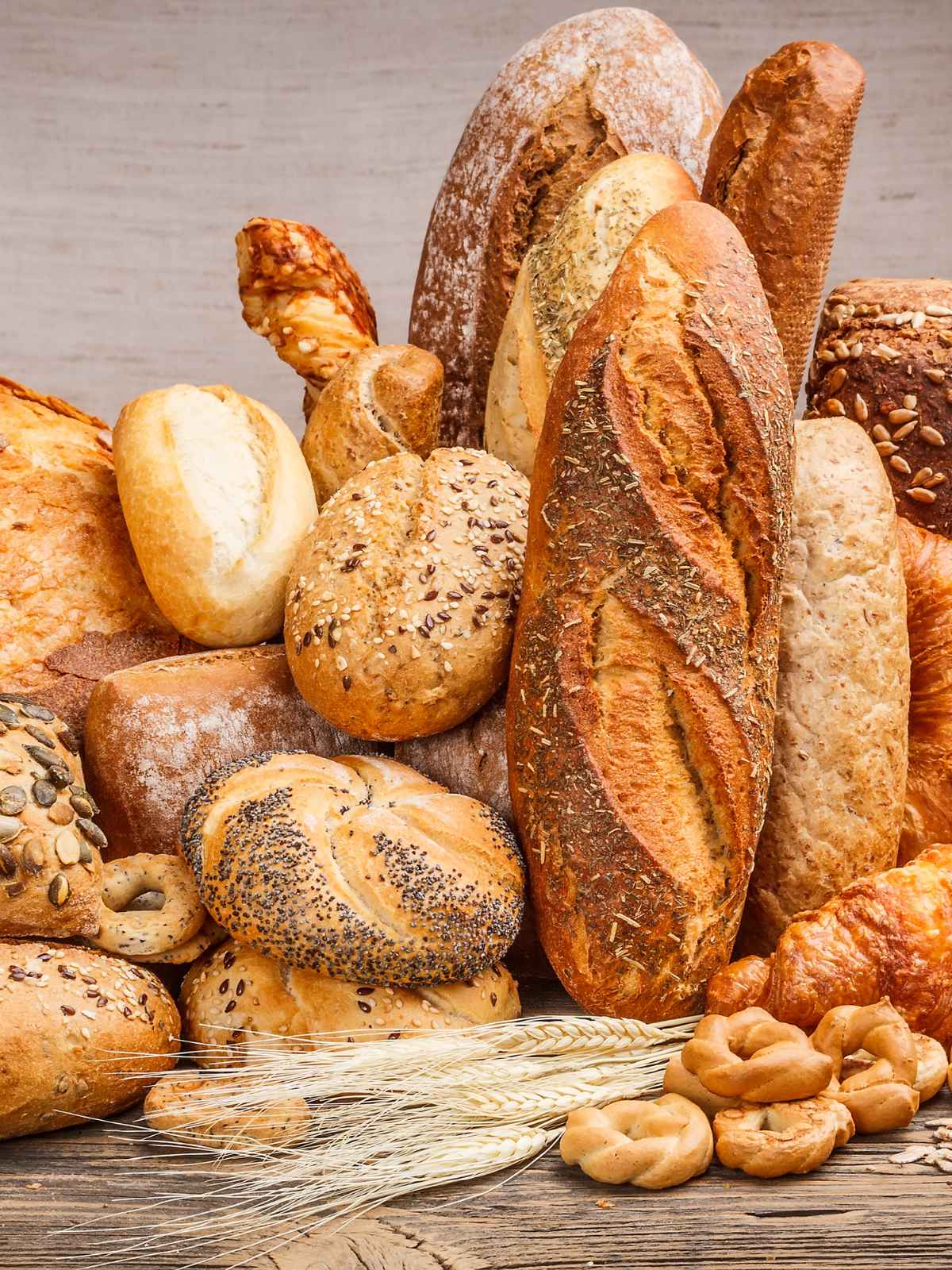 Variety of breads.