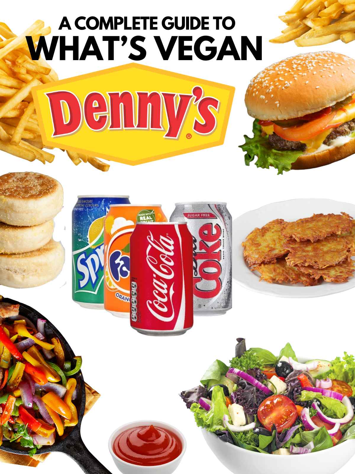 Vegan food options at Denny's.