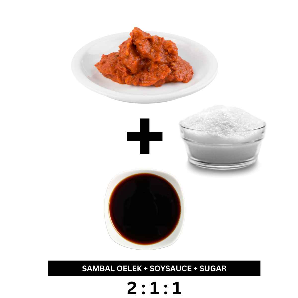 Sambal Oelek with Soy Sauce and Sugar.