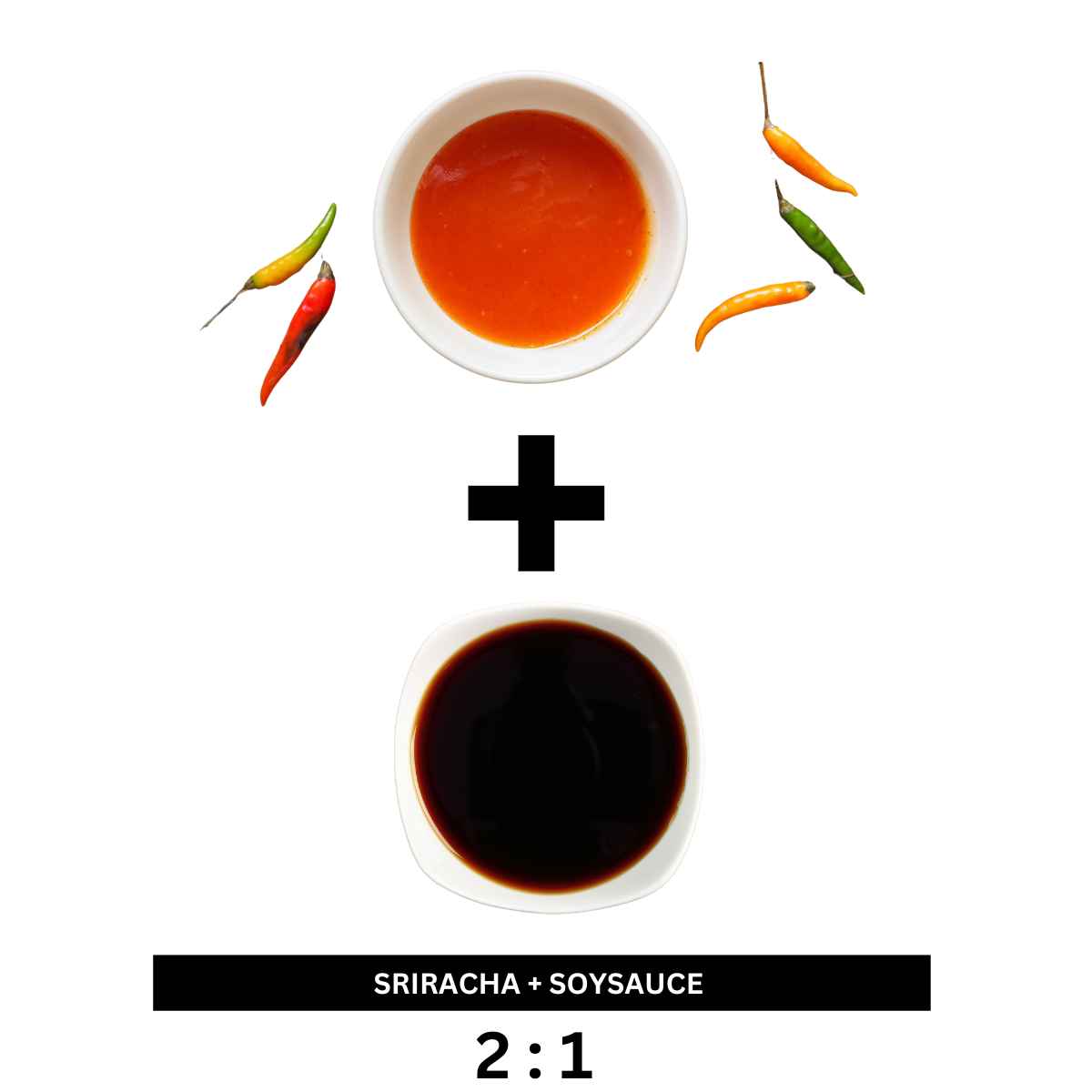 Sriracha and Soy Sauce