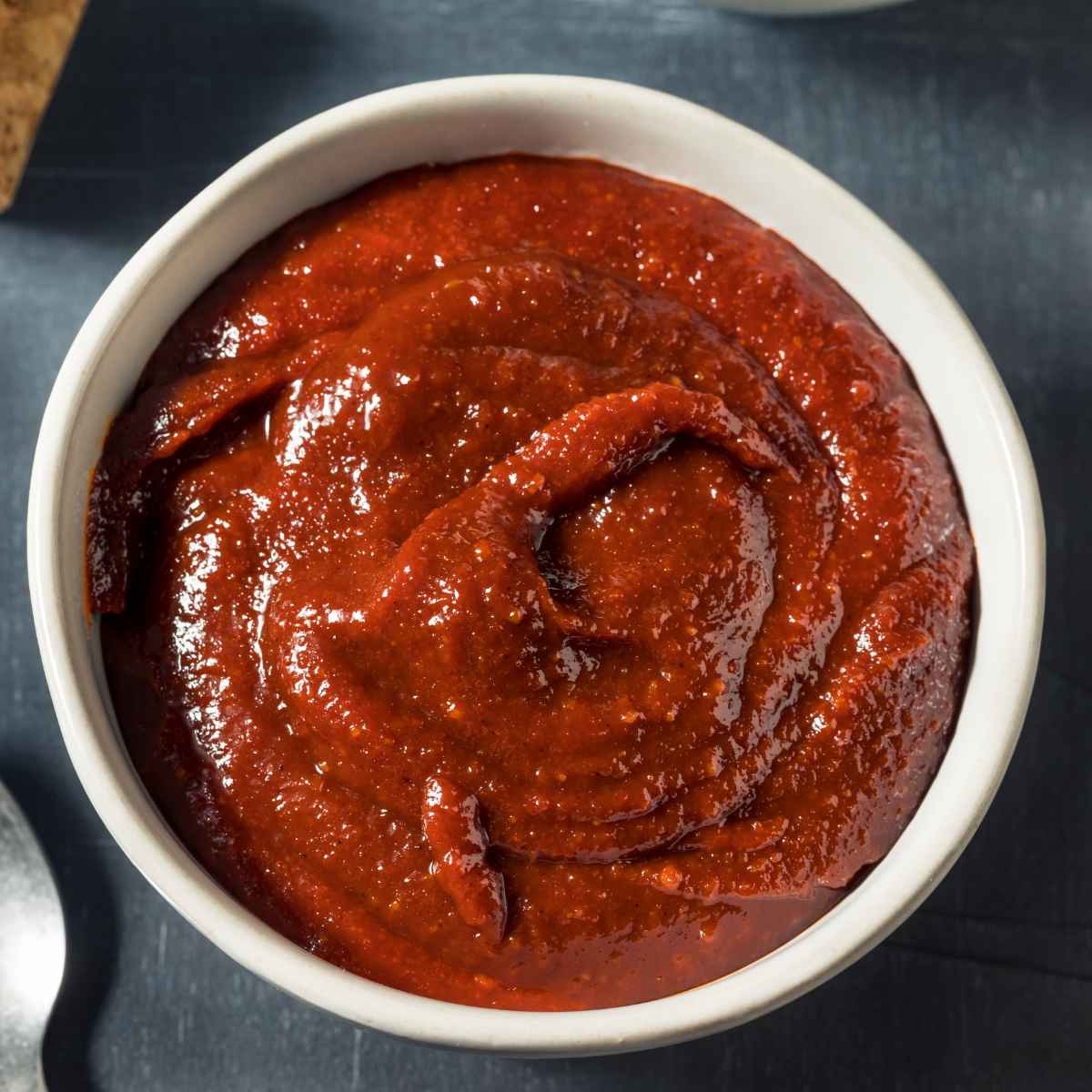 Gochujang paste in a bowl.