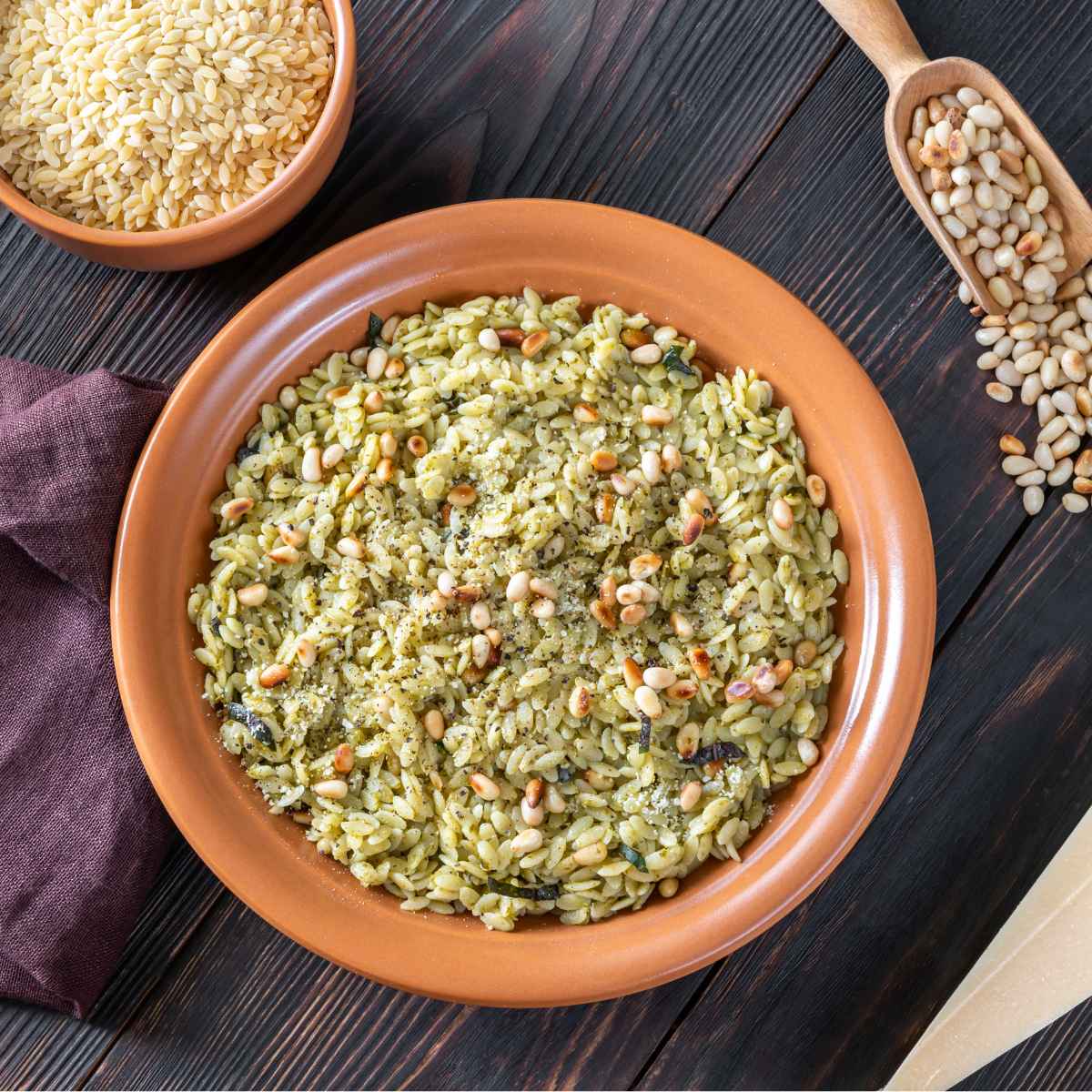 cooked orzo bowl.