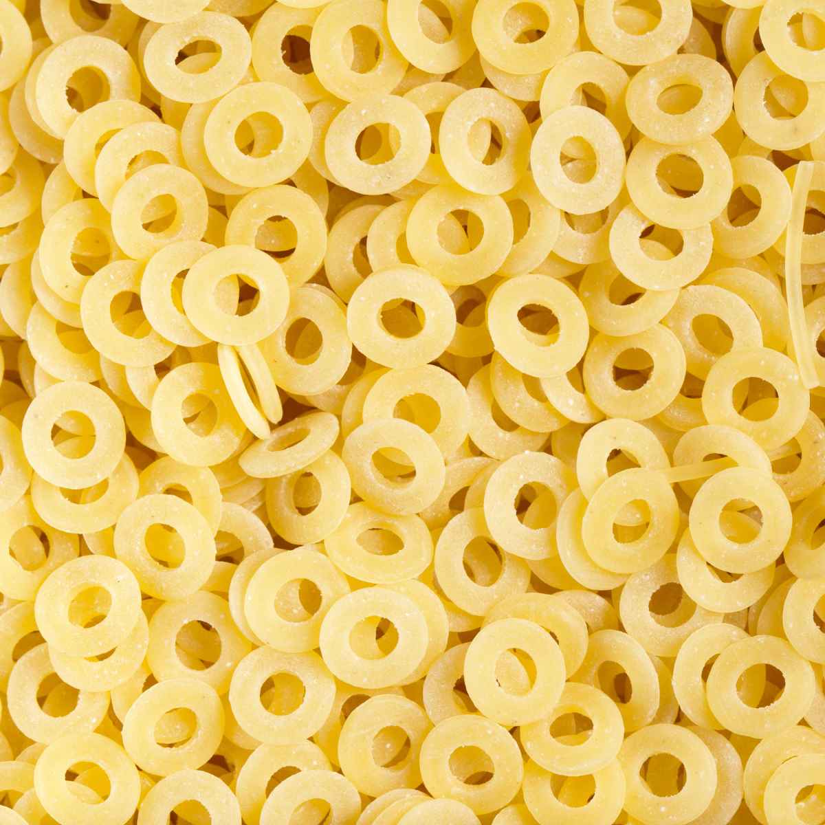 Anellini pasta as an orzo substitute.