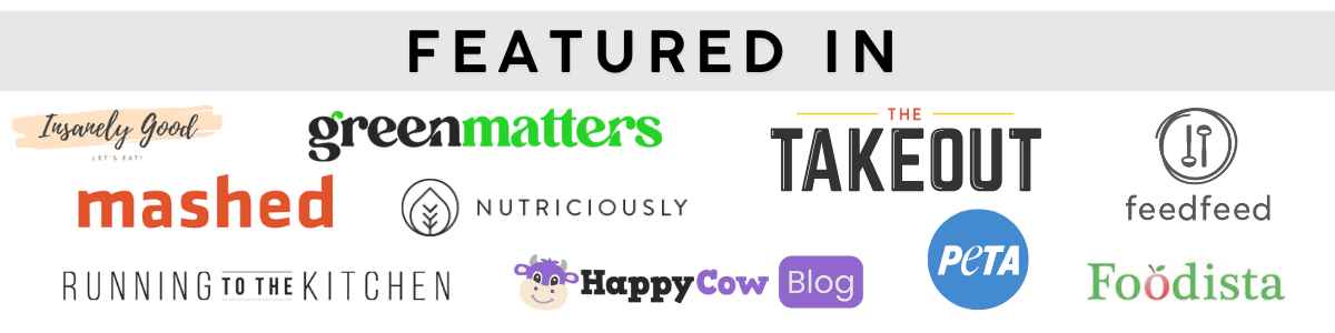 Get set vegan got featured in websites logo collage